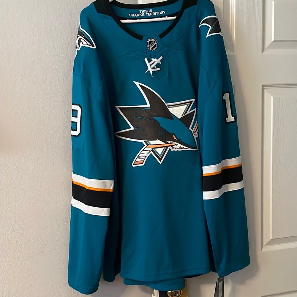Fanatics Blue and Black Hockey Jersey
